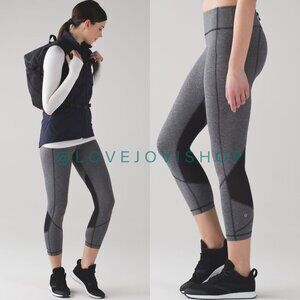Athleisure | Lululemon Pace Rival Crop 22" Heathered Black Gray 10 | 1st Release
